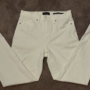 Banana Republic Cream High-Rise Slim Jeans